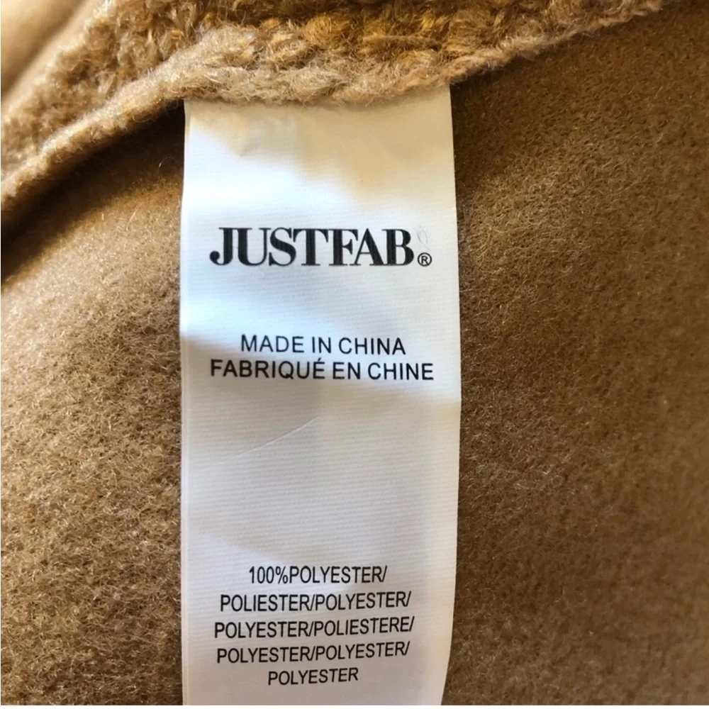 JustFab camel colored teddy jacket - Picture 5 of 6